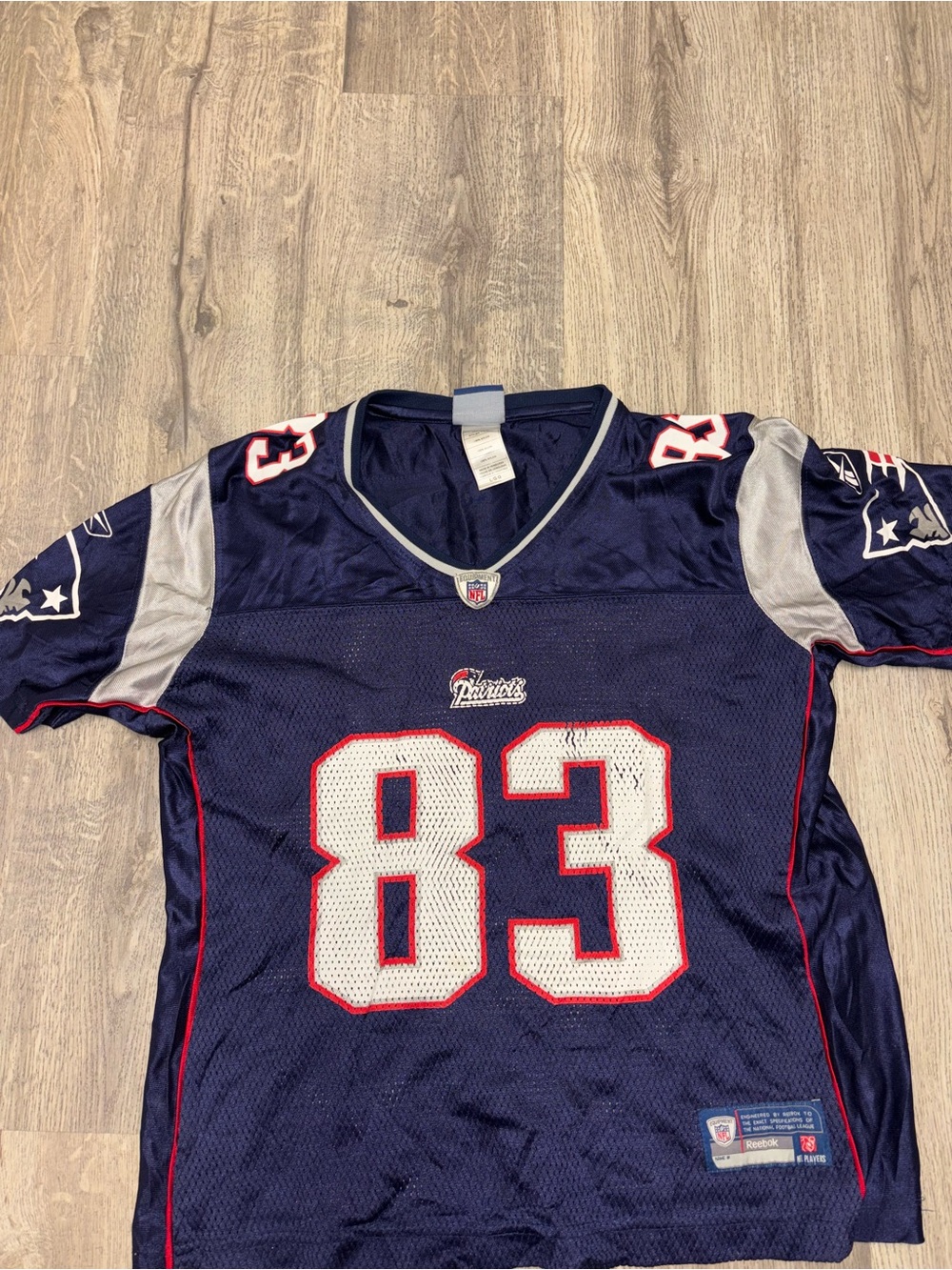 Vintage Reebok New England Patriots Wea Welker #83 Home Jersey